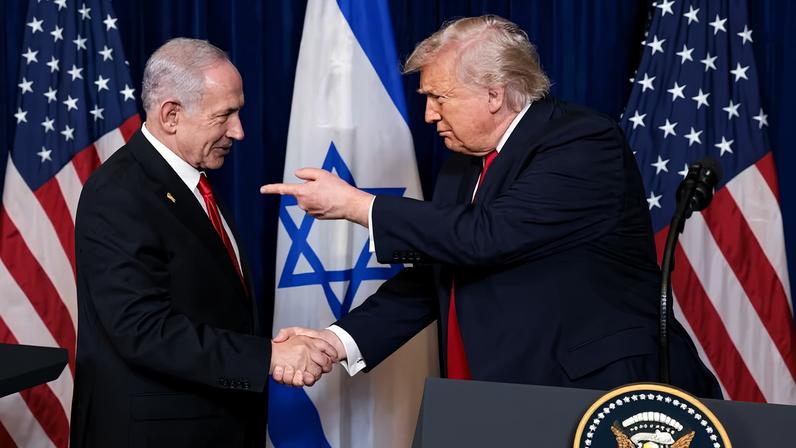 Netanyahu ao lado de Trump em visita a Mar-a-Lago, na Flórida — Foto: Jonathan Ernst/Reuters