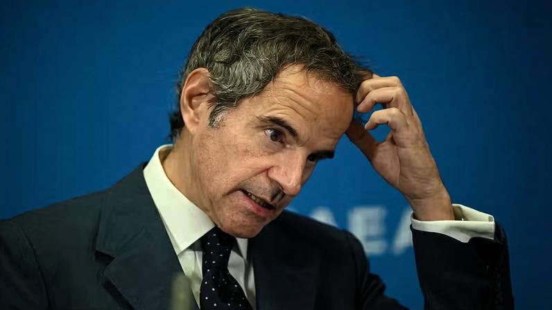 O Diretor-Geral da Agência Internacional de Energia Atômica ( AIEA ), Rafael Grossi, fala à imprensa à margem de uma reunião do Conselho de Governadores da AIEA em Viena, Áustria, em 5 de junho de 2026