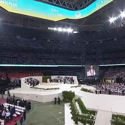 Papa Leão XIV reúne cerca de 70 mil fiéis em estádio de Madri