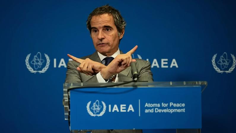 O Diretor-Geral da Agência Internacional de Energia Atômica (Aiea), Raffael Grossi, fala à imprensa no dia da abertura da reunião trimestral do Conselho de Governadores da agência , em Viena, Áustria, em 8 de junho de 2026