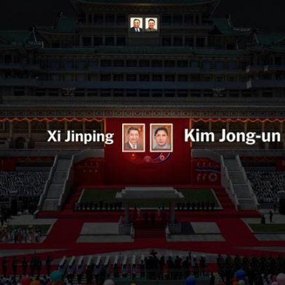 Bastidores da ostentação em Pyongyang com Xi e Kim Jong-un