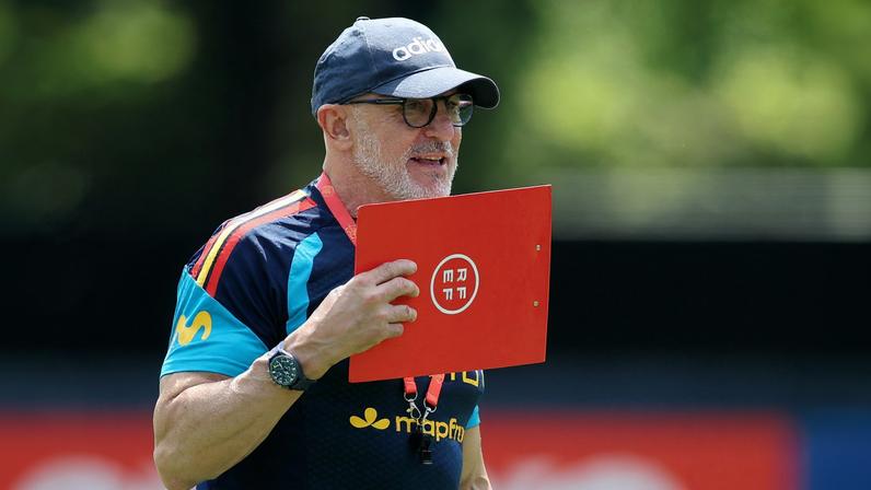 Luis de la Fuente, técnico da seleção da Espanha — Foto: Reuters/Brett Davis