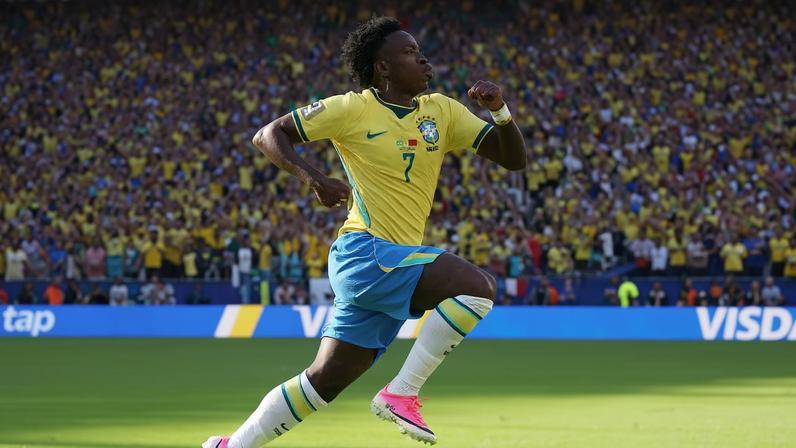 Vini Jr Vinicius Junior gol Brasil Seleção Copa do Mundo Marrocos — Foto: Vincent Carchietta/Reuters