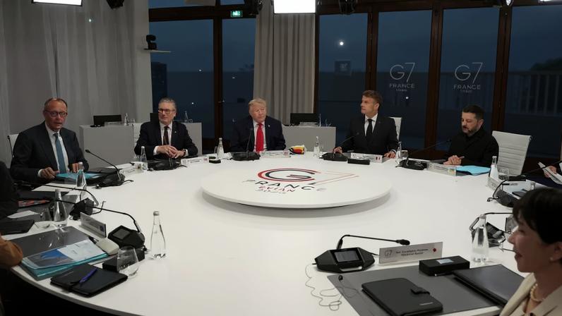 Reunião do G7 em Evian-les-Bains 16 de junho de 2026 Thibault Camus/Pool via REUTERS
