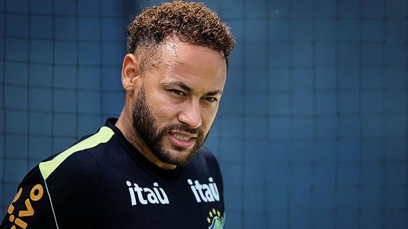 Neymar durante treino da seleção brasileira em Nova Jersey