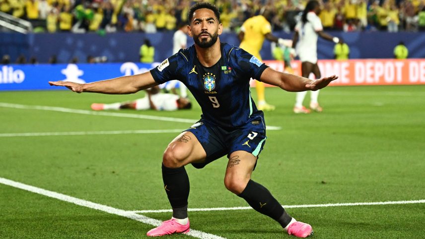 Matheus Cunha em Brasil x Haiti — Foto: REUTERS/Dylan Martinez
