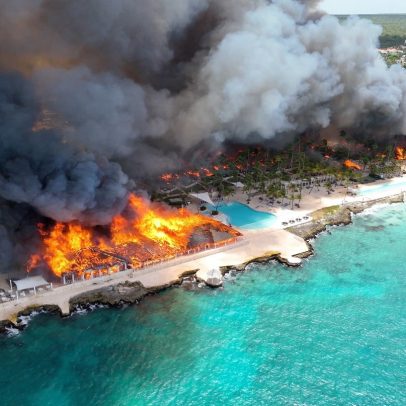 Incêndio destrói resort no Caribe, mata turista e evacua 1.700 pessoas