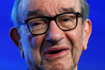 Alan Greenspan durante entrevista em Washington em 2014