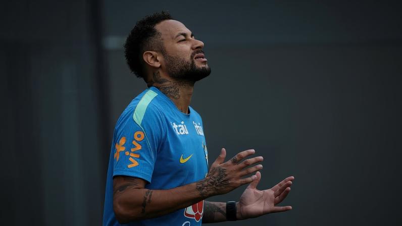 Neymar durante os treinos para a Copa do Mundo de 2026 — Foto: Reuters