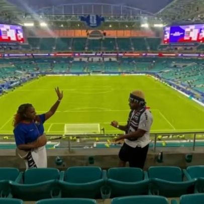 Casal faz chá-revelação durante jogo do Cabo Verde na Copa do Mundo