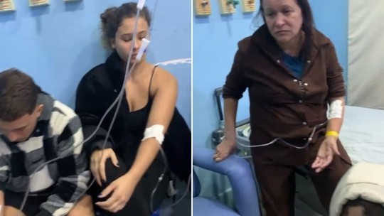 A família de Maysa foi parar no hospital após a confusão com o bicarbonato de sódio — Foto: Reprodução/TikTok