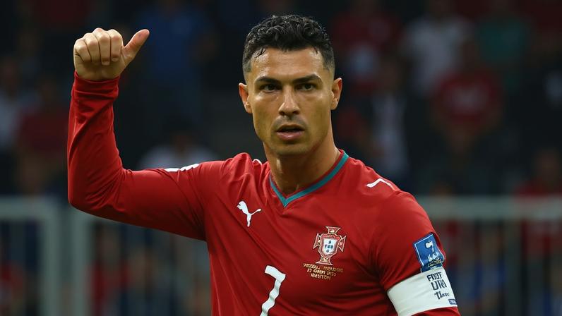 Cristiano Ronaldo durante goleada de Portugal sobre Uzbequistão — Foto: REUTERS/Pedro Nunes