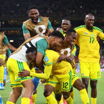 África do Sul faz história na Copa e técnico celebra: cinco anos de espera