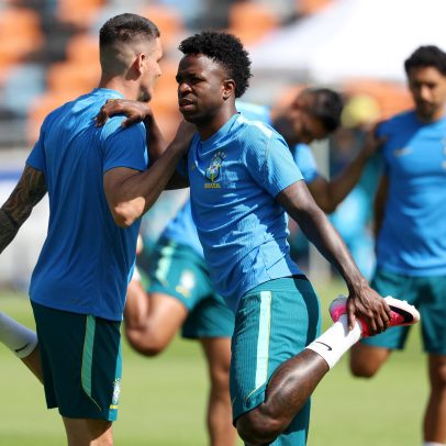 Seleção brasileira faz último treino antes do jogo contra o Japão