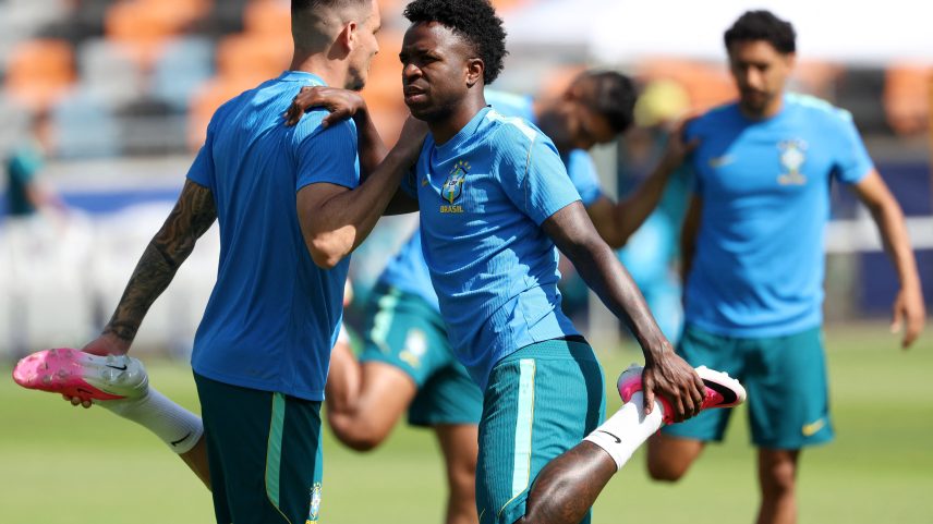 Vini Jr Vinicius Junior treino Seleção Houston — Foto: Troy Taormina/Reuters