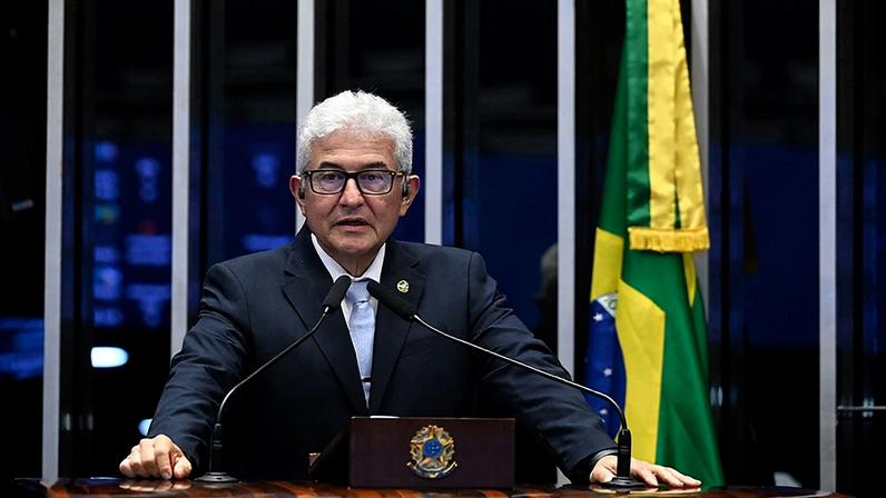 Senador Astronauta Marcos Pontes (PL-SP) em discurso à tribuna.