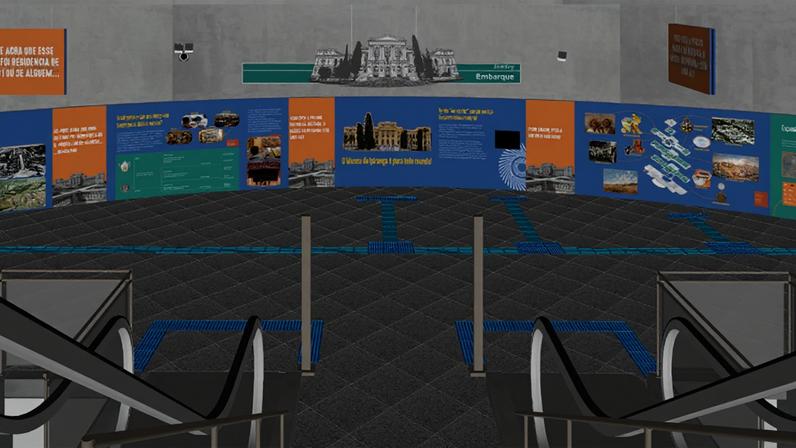 A exposição em cartaz na estação Alto do Ipiranga do Metrô de São Paulo – Foto: Divulgação/Museu Paulista