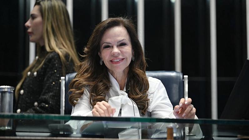 Presidente e requerente desta sessão, senadora Professora Dorinha Seabra (União-TO) à mesa.