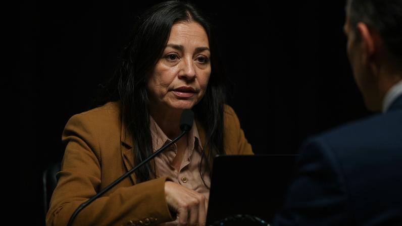 À bancada, em pronunciamento, senadora Eliziane Gama (PSD-MA).