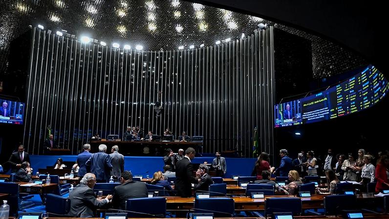 Mesa: senador Jaime Bagattoli (PL-RO); deputado Marcel van Hattem (Novo-RS); senador Marcos Rogério (PL-RO); presidente do Senado Federal, senador Davi Alcolumbre (União-AP); senador Camilo Santana (PT-CE); secretário-geral da Mesa do Senado Federal, Danilo Augusto Barboza de Aguiar.