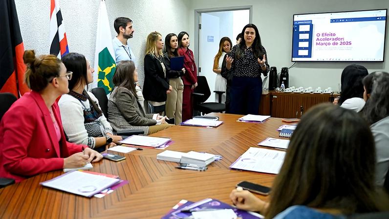 Em pronunciamento, coordenadora do Observatório da Mulher contra a Violência do Senado Federal, Maria Teresa Firmino Prado Mauro.