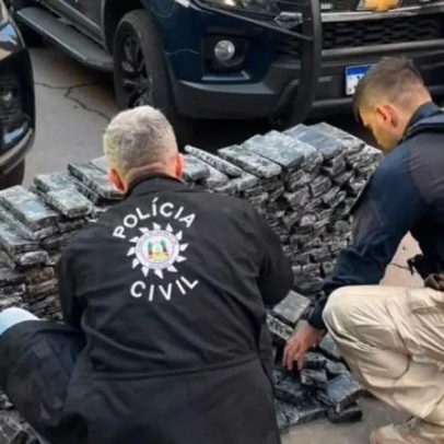 PRF e Polícia Civil apreendem 233 kg de maconha e prendem três paraguaios em Santa Maria