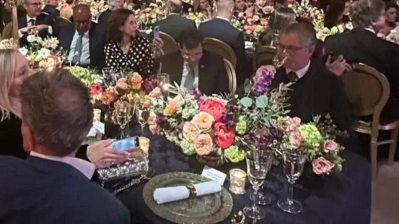 Ministro do STJ Benedito Gonçalves (à esquerda) participa de evento jurídico em Londres patrocinado pelo Banco Master.