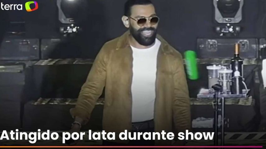 Pablo do Arrocha é atingido por lata em show na Bahia e aciona polícia