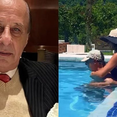 Noiva 53 anos mais nova do ex-presidente da CBF faz registro romântico