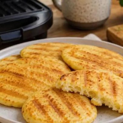 Pão de queijo fit na sanduicheira: lanche rápido para a correria diária