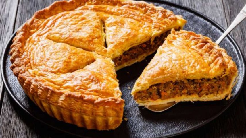 Torta de carne moída fit.