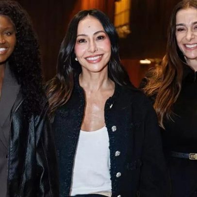 All black: Sabrina Sato, Kenya Sade e Mônica Martelli em tweed e couro