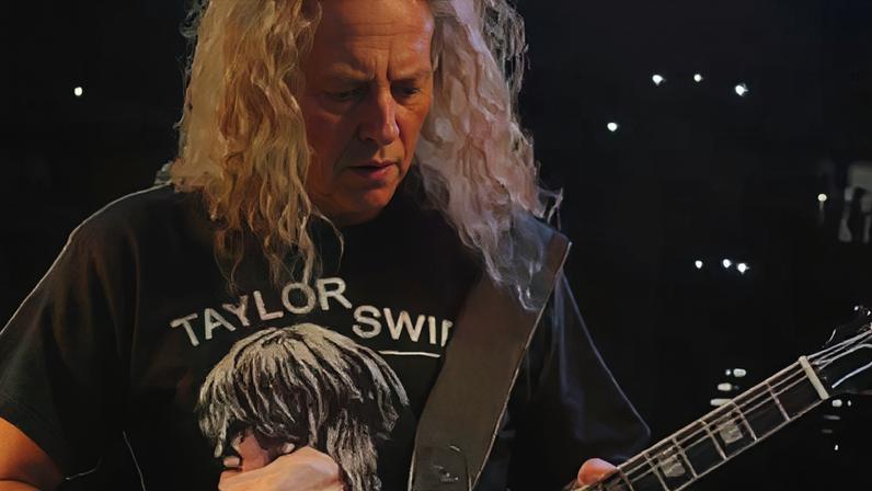 Kirk Hammett é criticado por fãs de Taylor Swift após usar camiseta polêmica