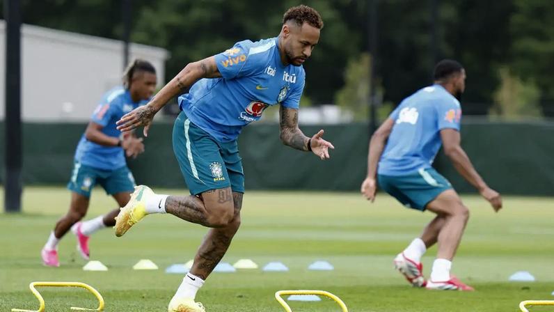 Neymar treina com a seleção brasileira nos Estados Unidos (Rafael Ribeiro/CBF/Divulgação)