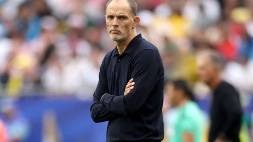 Tuchel durante o jogo entre Inglaterra e Gana em Boston –