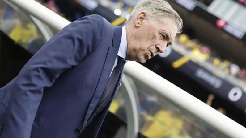 Carlo Ancelotti em amistoso contra a França em Boston, nos Estados Unidos, em 26 de março de 2026.