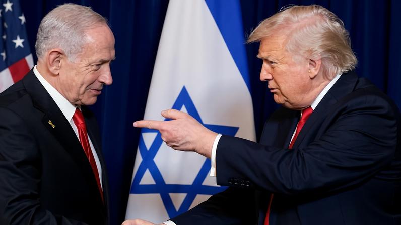 ‘The question now is whether Trump is willing to back up his anger at Netanyahu with action.’ Photograph: Jonathan Ernst/Reuters