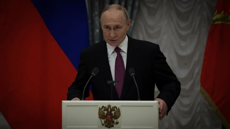 Presidente da Rússia, Vladimir Putin, no Kremlin, em Moscou