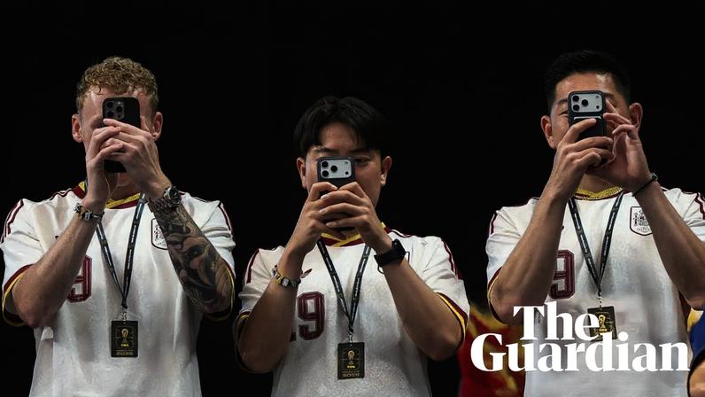 Fans make sure they capture the moment as Spain take on Cape Verde.