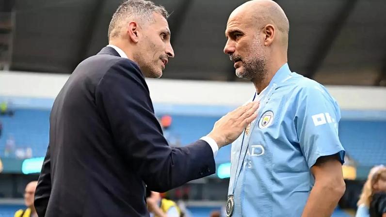 Homenagem realizada pelo City durante a despedida de Pep Guardiola –