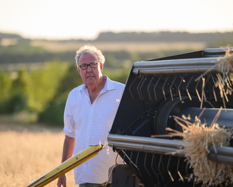 ‘His biggest gripe is the number of pint glasses tourists steal from his pub’ … Jeremy Clarkson in season five of Clarkson’s Farm.