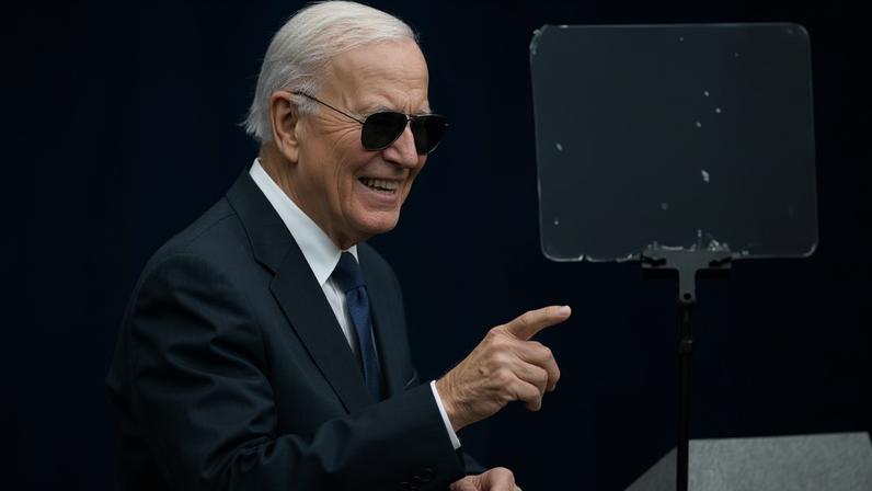 Joe Biden at the dedication ceremony of the Barack Obama presidential center, in Chicago on 18 June.