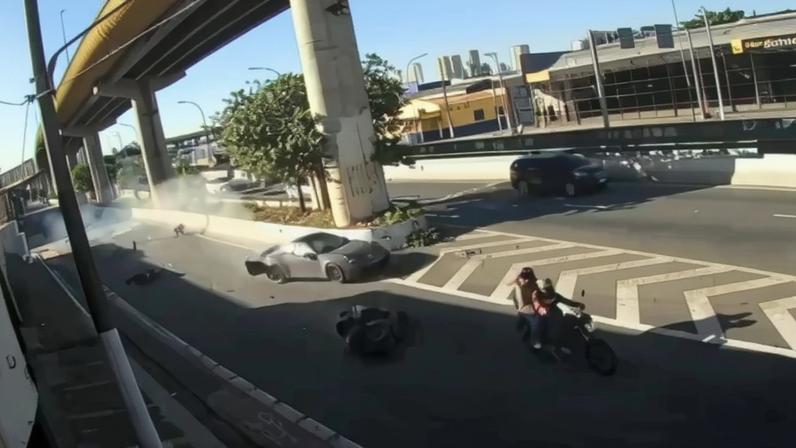Infográfico: Fábio Giga bate Porsche em motos e carros na Zona Sul de SP — Foto: Arte g1