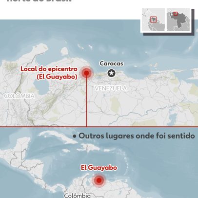 Mapa aponta locais atingidos por terremoto na Venezuela que deixou mortos