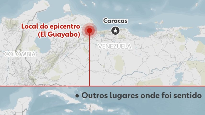 Tremor atinge a Venezuela e é sentido no Norte do Brasil — Foto: Kayan Albertin/g1