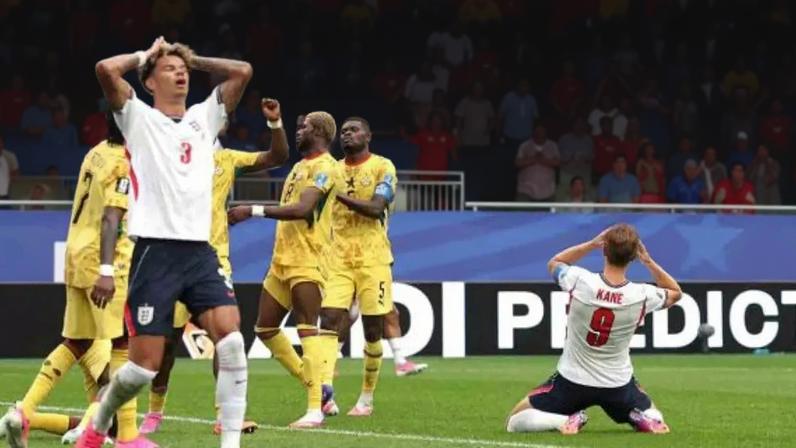 Kane jogou por cima do gol a chance mais clara da Inglaterra diante de Gana –