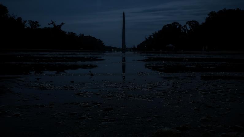 Donald Trump has said the reflecting pool will probably need to be drained for a second round of repairs.