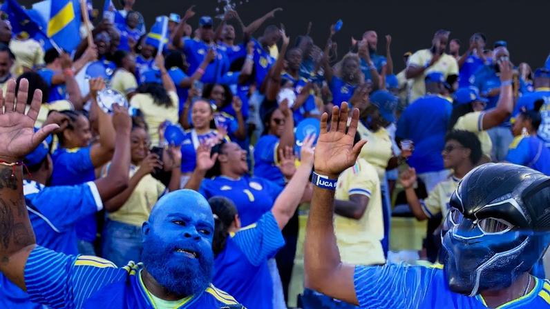 Curaçao fans get ready for their World Cup debut, against Germany.