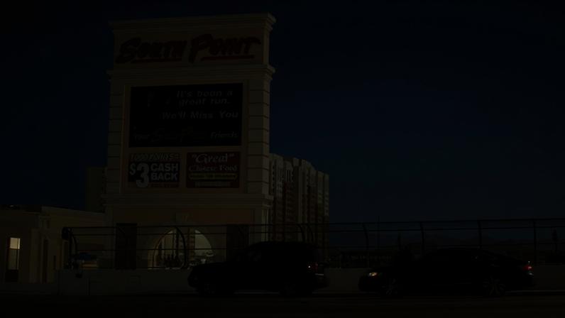 Cars pass the South Point Hotel Casino & Spa in Las Vegas on 4 September 2017.