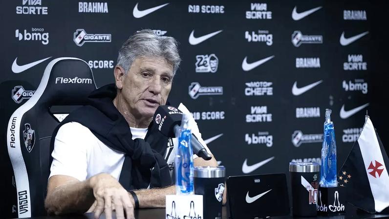 Renato Gaúcho em coletiva pelo Vasco da Gama